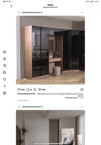 مستعمل شهرين • ٦ أبواب زجاج • ميز تواليت