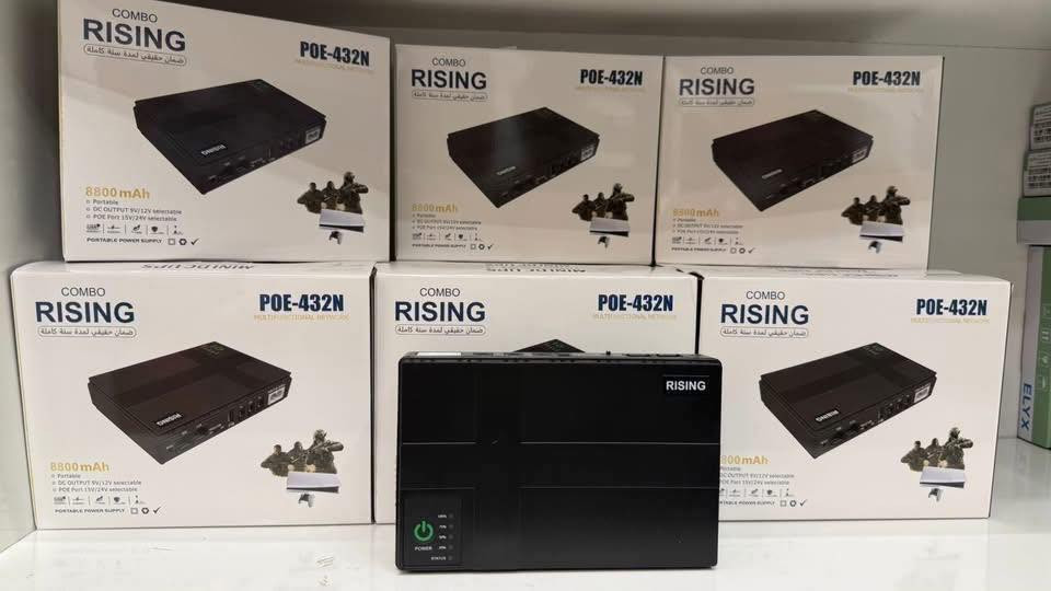 🔥 وصل الجديــــد 🔥

📦 RISING POE-432N

بطارية احتياطية احترافية مخصصة للراوترات وأجهزة الشبكات

⚡ القدرة: 18w

🔋 السعة: 8800mAh

📡 يدعم تشغيل الراوتر + ONU

🔌 مخارج POE + DC + USB

⏱ يحافظ على استمرار الإنترنت وقت انقطاع الكهرباء

💼 حجم عملي وسهل التركيب بالشبكات

💯 ضمان حقيقي

🚚 تجهيز الوكلاء بكل محافظات العراق

🔥 أسعار تنافسية وتوصيل متوفر

✅للحجز والاستفسار يرجى الاتصال او مراسلة الصفحة 

***********

***********

بغداد شارع الصناعة مقابيل جامعة التكنلوجية مجاور شركة اسوار ⸻
