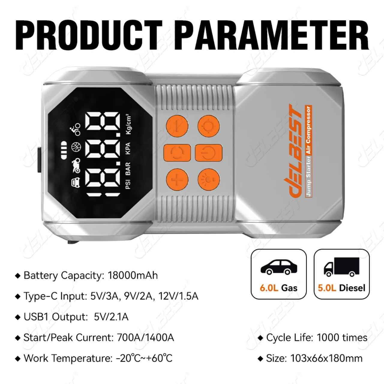 #Power Car
🚗🚗توصيل مجاني 🚗🚗👍
 متوفر جمله وا  مفرد 
السعر 75 الف مع توصيل مجاني 
بطاريه 18000mAh
محرك بنزين 6 سلندر 
محرك كاز 5 سلندر 
PRODUCT PARAMETER
<
LSEETEP
Battery Capacity:18000mAh
Type-C Input: 5V/3A, 9V/2A,12V/1.5A
6.0L Gas
5.0L Diesel
USB1 Output: 5V/2.1A
Start/Peak Current: 700A/1400A
Cycle Life: 1000 times
Work Temperature:-20°~+60℃
Size:103x66x180mm

✨ الميزات الأساسية التي لا يمكنك الاستغناء عنها:
⚡ بادئ تشغيل السيارة (Jump Starter) القوي:
انسَ كابلات التوصيل المعقدة والاعتماد على سيارة أخرى.
يشغل سيارتك على الفور (السيارات، الشاحنات الصغيرة، الدراجات النارية) حتى مع البطاريات الميتة تمامًا.
💨 منفاخ الإطارات الرقمي (Air Compressor):
يضبط ضغط الإطارات بدقة وسرعة (مضخة هواء قوية).
شاشة رقمية لضبط الضغط المطلوب تلقائيًا، يتوقف بمجرد الوصول للضغط المحدد.
مثالي للإطارات، الدراجات، الكرات، والمراتب الهوائية.
💡 مصباح طوارئ LED متعدد الأوضاع:
إضاءة ساطعة للعمل ليلاً.
وضع الوميض التحذيري (SOS) الأحمر والأزرق للسلامة على الطريق في حالات الخطر.
🔋 بنك طاقة (Power Bank):
مزود بمخارج USB لشحن هاتفك المحمول والأجهزة اللوحية أثناء التنقل.
🎁 احصل على نسختك الآن!
لا تدع أعطال الطريق تضيع وقتك أو تعرضك للخطر. استثمر في سلامتك وراحة بالك.
اضغط هنا للطلب أو اتصل بنا الآن!
@أبرز المعجبين @أبرز المعجبين Power Car باور كار الرمادي, الأنبار


**إذا كنت صاحب هذا الإعلان وتريد حذفه لأي سبب، رجاءا أرسل رسالة إلى الدعم الفني**