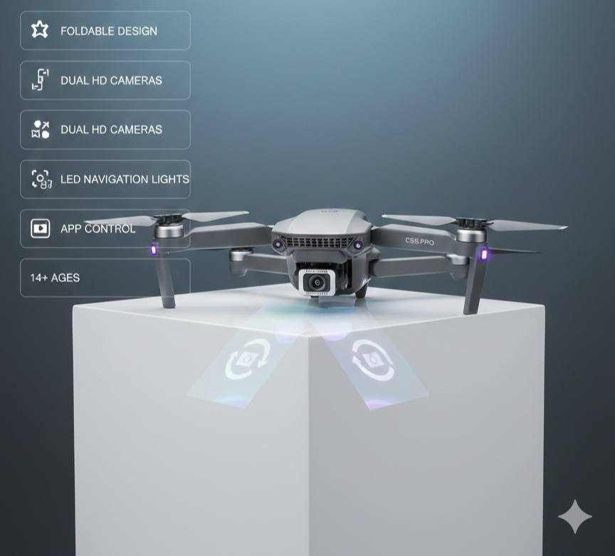 سعرها فقط ٢٠٠٠٠ عشرين الف دينار

أبرز المواصفات:
​نظام التصوير: مزودة بـ Dual HD Cameras (كاميرات مزدوجة عالية الدقة)، واحدة في الأمام وأخرى في الأسفل لتصوير زوايا مختلفة.
​التصميم: تصميم قابل للطي (Foldable Design)، مما يجعلها سهلة الحمل والتنقل.
​الإضاءة: تحتوي على أضواء ملاحة LED مدمجة تساعد في الرؤية أثناء الطيران الليلي وتحديد الاتجاهات.
​التحكم: يمكن التحكم بها عبر تطبيق خاص على الهاتف (App Control).


**إذا كنت صاحب هذا الإعلان وتريد حذفه لأي سبب، رجاءا أرسل رسالة إلى الدعم الفني**