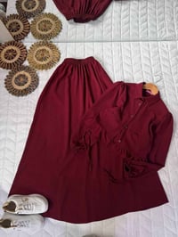 قميص وتنورة • سكوب كريب • مقاسات ٣٨-٤٨
