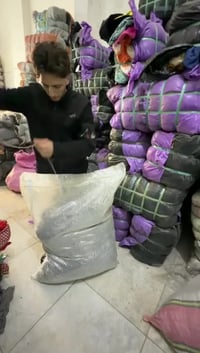 بنطلون جلد • نسائي • كريم