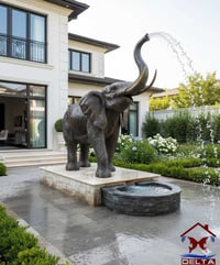 🐘 Elephant Fountain نافورة  بحجم لافت وتصميم واقعي ✨ مثالية للحدائق وا...