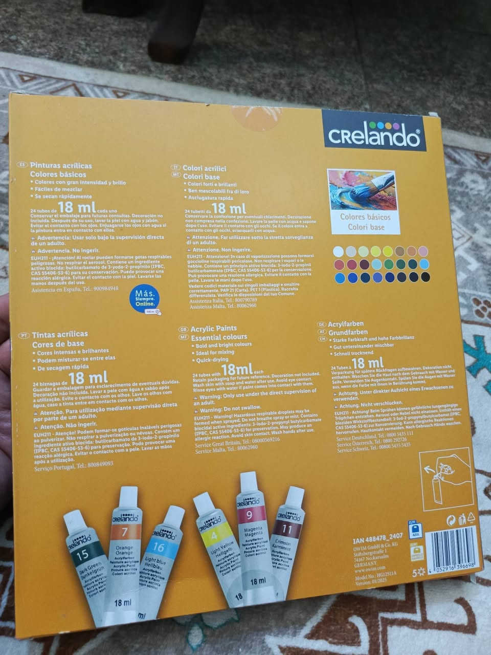 يا الله... يارزاق
ألوان أكريليك ألماني أصليه 
سيت  24 لون أساسي  ×18ml

السيت ب١٠ كميه محدوده جداً
متوفر توصيل جميع محافظات العراق


**إذا كنت صاحب هذا الإعلان وتريد حذفه لأي سبب، رجاءا أرسل رسالة إلى الدعم الفني**