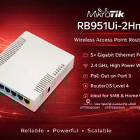 مايكروتك RB951Ui-2HnD • PoE-Out • 5 منافذ Ethernet