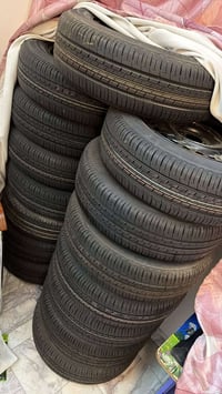 متوفر  تيرات مع رنكات نيسان سني قياس 15  برجستون اصلي. ومتوفر عده سلام...