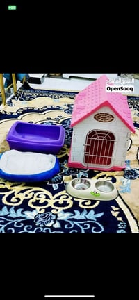 بيت حيوان أليف • حجم كبير • فراش قطني