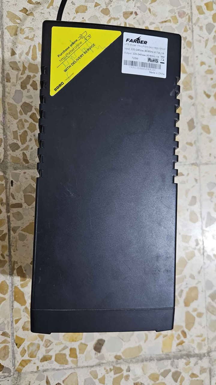 Ups Farber 1500 va
لاين انتركتف
نظيف جدا
يحتاج تبديل بطاريات لان جان مخزون ووگفت بطارياته بغداد, العراق


**إذا كنت صاحب هذا الإعلان وتريد حذفه لأي سبب، رجاءا أرسل رسالة إلى الدعم الفني**