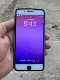 أيفون 8بلاص لون اسود ذاكرة 64 مبدل شاشة تفصيخ وكاله وبطارية 100 دكمة ب...