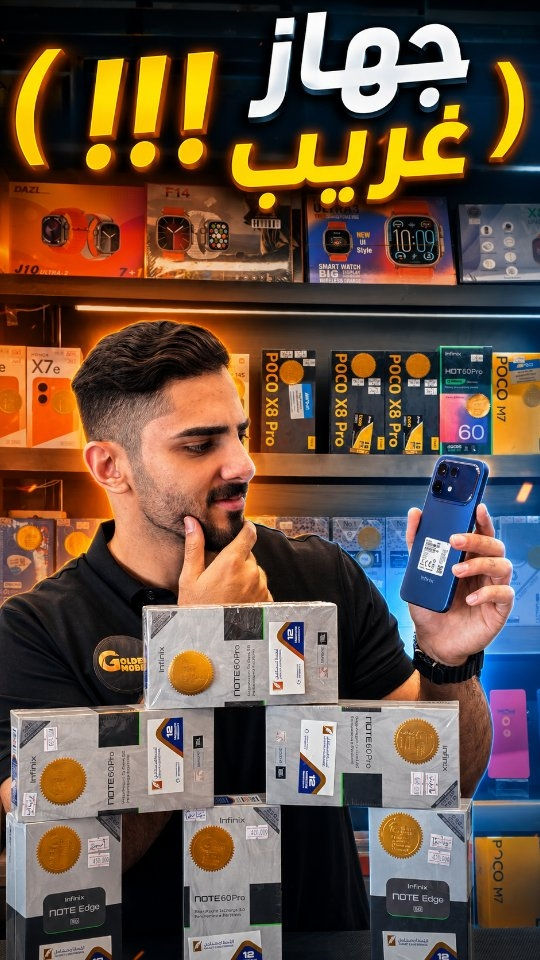 ⁨	⁨	توفر حصريًا Infinix Note 60 pro في كولدن موبايل
موقعنا بغداد كرادة داخل قرب تقاطع الاورزدي 
يوجد لدينا توصيل لكافة محافظات العراق 
للإتصال او التواصل على الواتس آب ***********

#fyp #fypreels #لايك #اكسبلور_فولو⁩⁩
