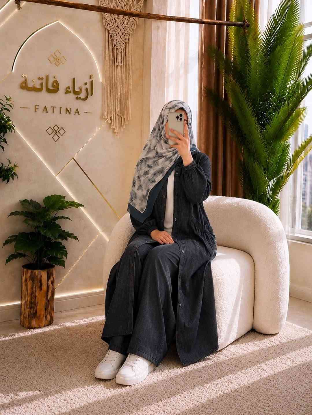 ازياء فاتنة
طقم ثلاث قطع مانتو جميل ولطيفة للمحجبات 
فصال محتشم 
موديلات فاتنة… ماتتفوت 
حصراً من ماركة فاتنة 
• طول المانتو 130 سم 
• ⁠طول التيشيرت 85 سم 
• ⁠طول الكيلوت 105 سم 
• تفصيله مريحة فصال فخم 
• تنطي مظهر انحف باللبس
• ⁠ ✨
قطعة تبقى وياج سنين وما تبطل موديلها 👌

متوفر حالياً بكمية محدودة
راسلينا خاص واحجزي بسرعة قبل النفاذ 💌

#ازياء_فاتنة⁩⁩
قالب راهي 
___________________________ 
🖊️ االــخـــــــاامــة :- 
جينز صيفي مشخط :- مـטּ الجينز الممتاز المستورد قماش انسيابي وليس جاف ملمس ناعم مايحتاج كوي بس شي بسيط 
❥❥ ─── ❥❥

القياسات القياسات 1/2/3/4 

🌱قياس 1):- 
تلبس وزن من 70 الى 80 كــــيـلـو ⚖️ 
يعني يلبس قياس. 40 . 42. 44 

🌱قياس 2 ):- 
تلبس وزن من 80 الى 90 كــــيـلـو ⚖️ 
يعني يلبس قياس. 46. 48 

🌱قياس 3):- 
تلبس وزن من 90 الى 100 كــــيـلـو ⚖️ 
يعني يلبس قياس. 50 . 52 

🌱قياس 4):- 
تلبس وزن من 100 الى 120 كــــيـلـو ⚖️ 
يعني يلبس قياس. 54. 56. 58 

_______________________ 
ســــعـــر  الطقم بـــ 65 الفــــﮯ 
مع هدية 🎁 الشال او الربطة 
________________________ 
للحجز والاستفسار المراسلة ؏ــلى الواتساب :- ***********
***********
