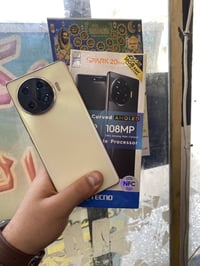 تكنو سبارك 20برو بلاص ذاكرة 256 رام 8 شاشة منحنية بصمته بشاشة بطارية 5...