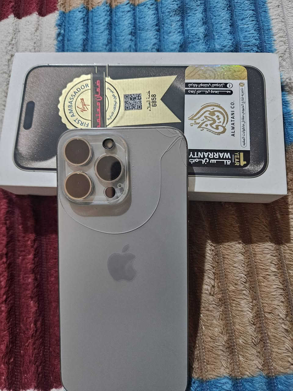ايفون ١٥ برو ماكس شرق اوسط جهاز مكفول بس هذا لكسر لبظهر  سعره ٨٩٠ ألف ناصريه مركز
