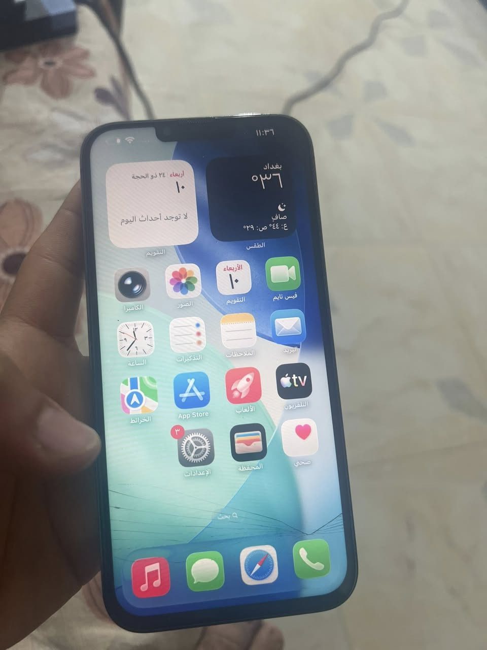 ايفون ١٣ برو ماكس
مبدل شاشة نوعية زينة ٣ خيارات وبيها فطور مثل ما موضح بالصور
ذاكرة ٢٥٦

مبدل بطارية جديدة بعدهي ١٠٠ بالمية

الكامرات مفتوحات للتنظيف فقط ما مبدلات وكلشي شغال بيهن

ما عدا بورترية 1x ما يشتغل اما بورترية 3x يشتغل بسبب التحديث

وفيس ايدي هم واكف بسبب التحديث

السعر ٣٥٠ الف

وياة هدية نك مايك ايفون وتوصيل موجود كذلك
وبدون كارتون الجهاز


**إذا كنت صاحب هذا الإعلان وتريد حذفه لأي سبب، رجاءا أرسل رسالة إلى الدعم الفني**