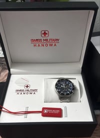 ساعة سويس ملتيري سويسري الصنع مكينة روندا السويسرية اصلية مع كافة المل...