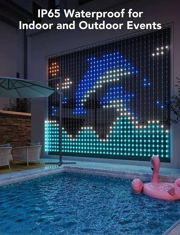 Govee curtain lights 2 🌇 نشرة كوفي بردة جيل ثاني
تحكم عن طريق الهاتف ويمكن ربطها باليكسا 🏙
520 ليد بقياس 1.5m عرض و 2m طول 
مقاومة للماء والامطار
جديدة بضمان 15 يوم السعر 120 الف 
متوفر توصيل لجميع المحافظات ***********
