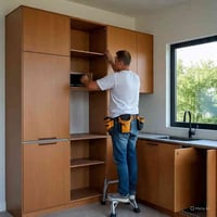 الى اصحاب المعامل والمعارض  كادر تثبيت متكامل مع العدة مطابخ دريسنك رو...