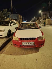 سياره هونداي فيرنا 2002 مكينه وكير مكفولات طخم تاير جديد حداده بعدهي م...