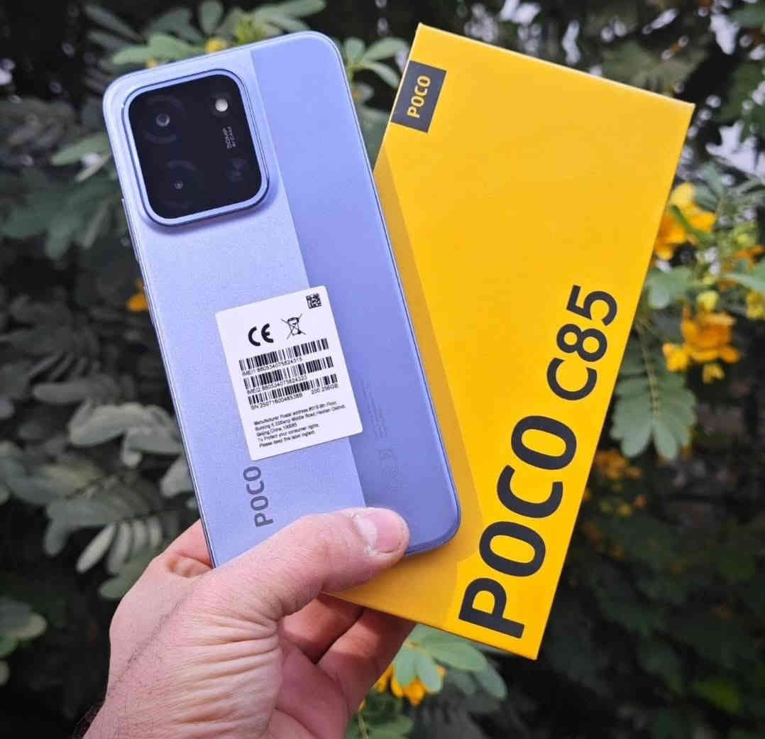 💫💫💫 من شركة بوكو توفر جهاز 💫💫💫 
💙Poco C85💙 
🔹ذاكرة التخزين 256GB 
🔹الذاكرة العشوائية 8GB 
🔹كاميرا اساسيه بدقة 50 ميگابكسل
🔹المعالج هيليو G81 الترا
🔹بطارية 6000 مع شحن سريع  بقدرة 33 واط
🔹مقاوم لرذاذ الماء والغبار بمعيار IP64
🔹دبل سيم كارت + رام خارجي بنفس الوقت
🔹نظام التشغيل  أندرويد 15
🔹يدعم تقنية الاتصال قريب المدى NFC
🔹بصمة اصبع جانبيه.
➖➖➖➖➖➖➖➖➖➖➖➖➖➖
https://www.instagram.com/albasim2006?igsh=eDV6M3NmaGlhMzBw
للاستفسار اكثر مراسلة الصفحة او الاتصال على الأرقام المثبتة ادناه:
العنــــــــــ🫵ـــــــــوان
#ديالى_المقدادية_حي_المعلمين
*********** ☎️📞*********** ☎️📞
#اخــــتـــيــارك_الأول_في_عالم_الاصلي.
📝 توجد خدمة توصيل لجميع المحافظات 
 @الجميع
@everyone
https://maps.app.goo.gl/5q3GR6btmt9unsfz9?g_st=ac
