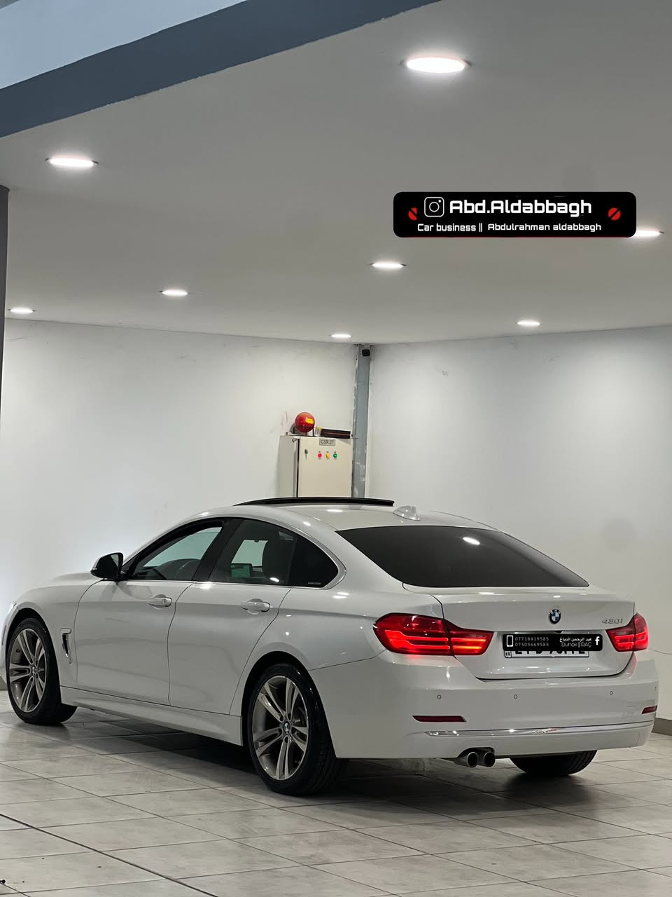 BMW 430i 2017
ماشيه 74 الف ميل 
محرك 4 سلند 2.0 توين توربو 
فول مواصفات 
مكان السيارة دهوك 
ضرر السيارة
باب و جاملغ تبديل  شركة نفس اللون
و نص البوند و و جاملغ صبغ 
ايرباك راجع شركة بلادي 
السعر : 173$ ورقة و بيها مجال
***********
.
