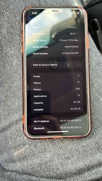 ايفون11 برو ماكس • ٦٤ • شاشه وبطاريه مبدله