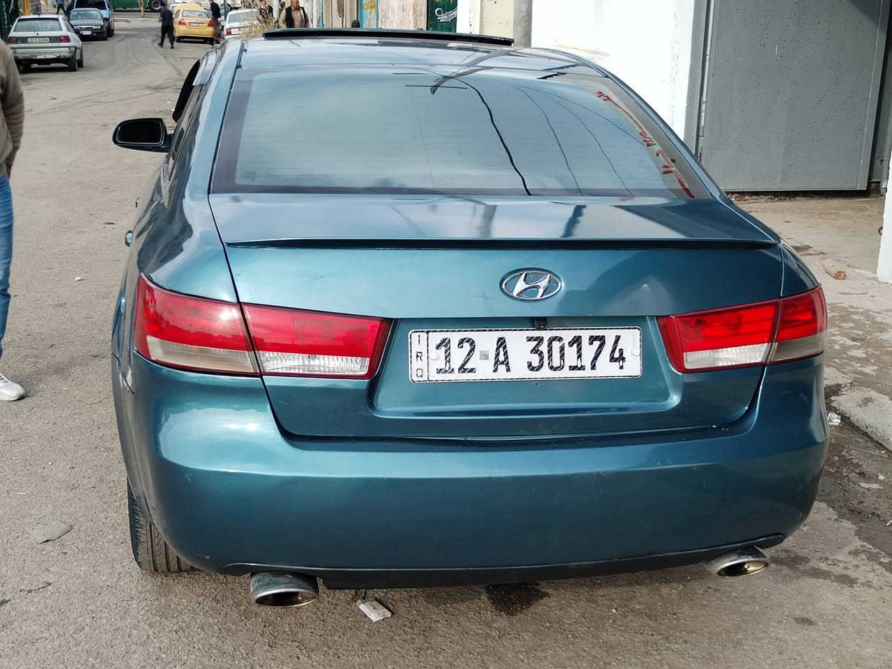 سونات موديل ٢٠٠٧ رقم انكليزي نينوئ بسمي شرط كبوون بنزين ضرر جاملغ خلفي الرقم  *********** مصبوغ عام المكان حي سومر السعر ٩٠ وبي مجال
