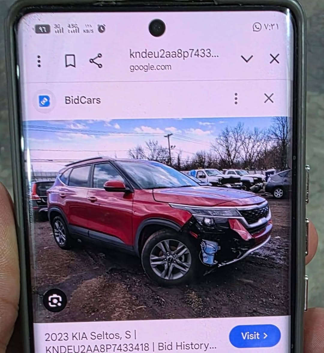 كيل سلتوس للببع موديل 2023 حادث فقط دعامية بدون ايرباك ودواخل حادث موضح بصور للاستفسار 
***********
***********
