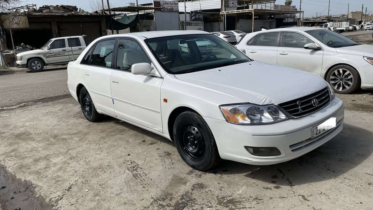 تويوتا افالون 2002 خليجي
رقم السنويه و هزه جديد تحويل مباشر 
دفتر بانزين بيه
تبريد قطعتين 
كهرباء كلها شغال
تخم ويل و تايرجديد
صدر امامي و خلفي جديد
سنترلوك ريموند صندوك ريموند
تحكم بالمري 
تحكم سرعه
شاشة ايبات جديد
سعر  75 وبيه مجال 
مكان سيار كركوك ***********
