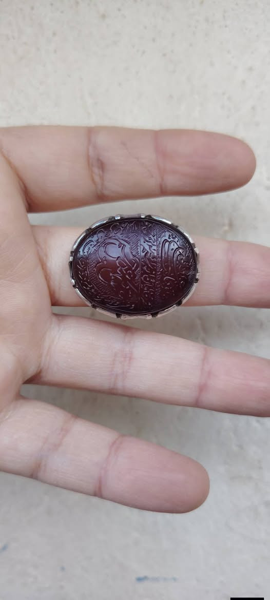 عقيق يماني كرز الكرز نخب اول صياغه يدويه ثقيله جدا جدا مخطوط حرز سيد علي القاضي
قطعه خشنه وثقيله بالعافيه إلي تصير من نصيبه
السعر خاص


**إذا كنت صاحب هذا الإعلان وتريد حذفه لأي سبب، رجاءا أرسل رسالة إلى الدعم الفني**