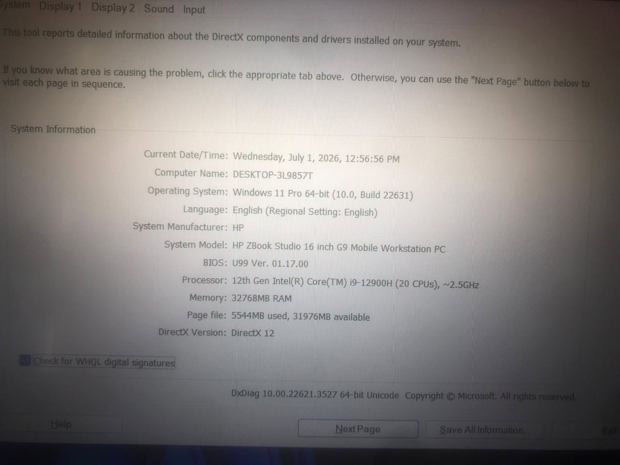 HP ZBOOK Studio 16 G9 (i9)
بسعر مميز جدا
HP ZBOOK Studio 16 G9
* 12th Generation Intel® Core™ i9-12900H ( 14 cores, 20 threads , 24 MB Mega Cache )
* Ram 16GB DDR5 4800 MT/s
* SSD 512 GB nvme
* NVIDIA® RTX™ A2000 8GB GDDR6
* Screen 16,1" Full HD
==================


**إذا كنت صاحب هذا الإعلان وتريد حذفه لأي سبب، رجاءا أرسل رسالة إلى الدعم الفني**
