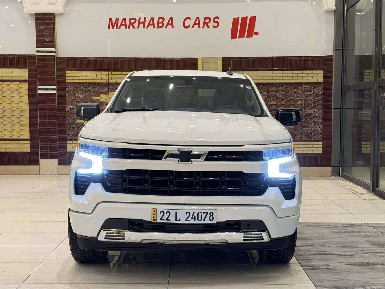 MCA IRAQ 
——————————
BRAND : CHEVROLET SILVERADO
CLASS : CUSTOM
ENGINE : V4 - 2.7T - 4x4
STATUE : 2 PART PAINT ٢ قطعة صبغ
YEAR : 2022
PRICE : 26.000 $ 
COUNTER : 47.000 MILE
IMPORTING : وارد امريكي
ADRESS : Erbil , أربيل شارع ١٠٠م صف دائرة گمرگ
FOR IFORMATION CALL US :
MARHABA CARS 
 📞 : ***********
📞 : ***********
