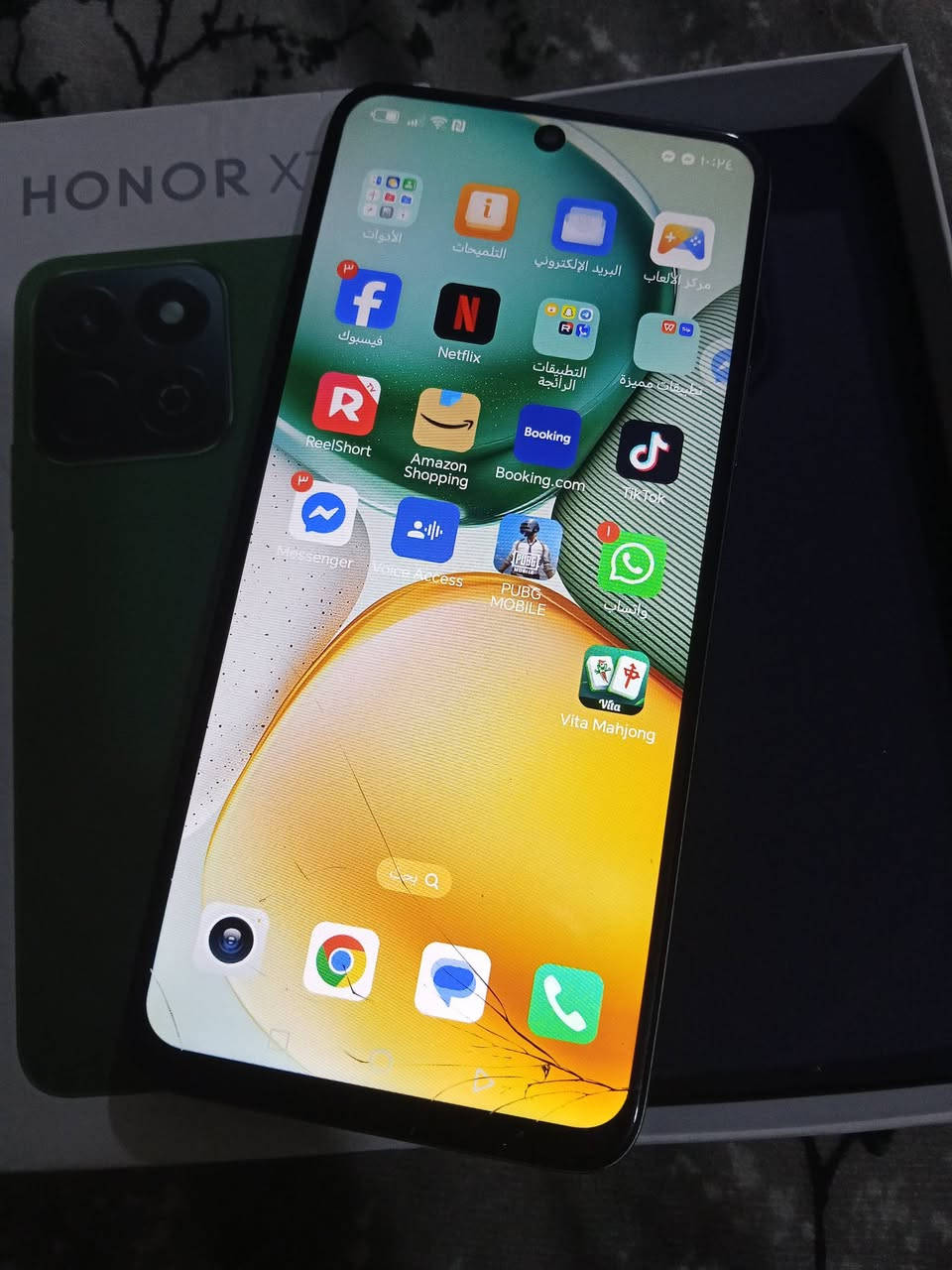 هونر إكس 7 سي 

فقط فطور خفيفه بالشاشه شغال ولمس طبيعي 

كامل غراضه ذاكره 256

كامره 108

بطاريه عملاقه 6000


**إذا كنت صاحب هذا الإعلان وتريد حذفه لأي سبب، رجاءا أرسل رسالة إلى الدعم الفني**