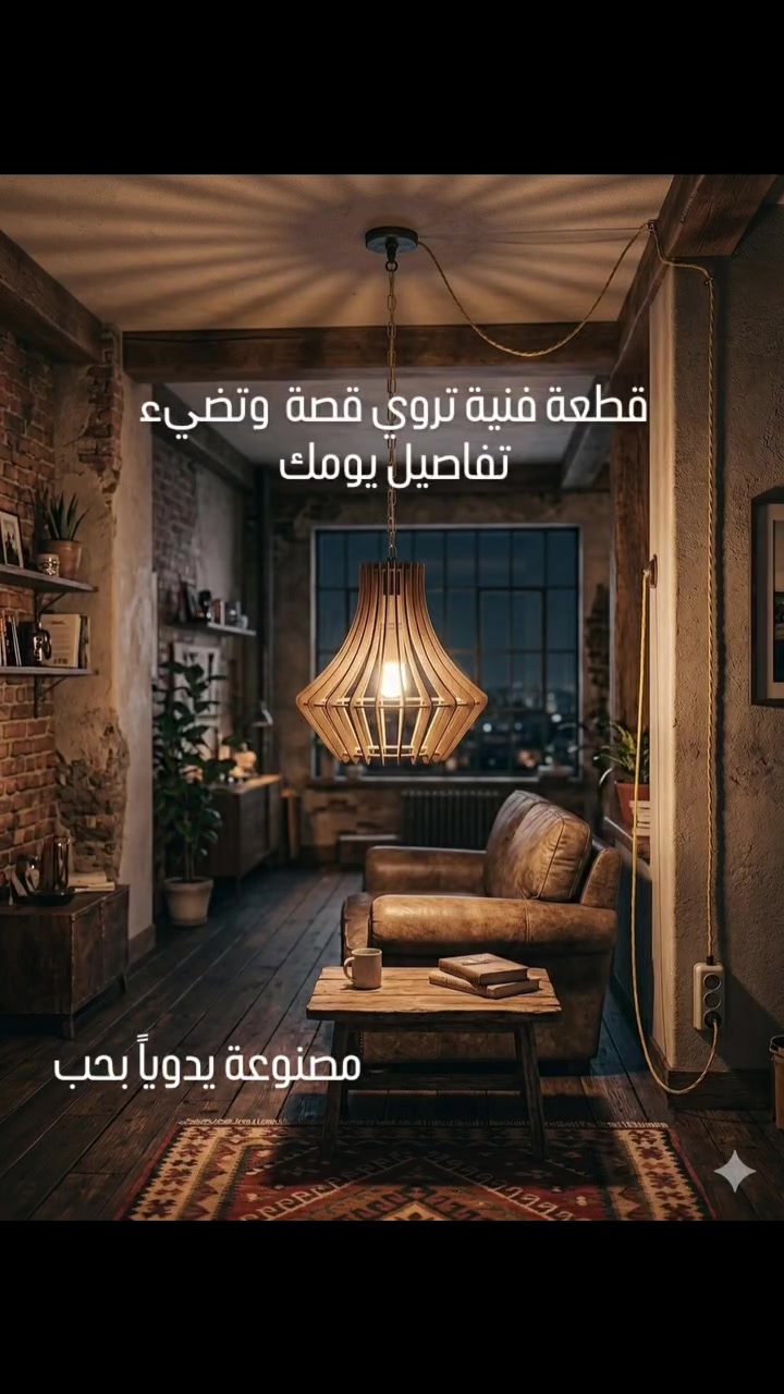 ثريات خشب 🌟. مصنوعة يدوياً 
بلمسة حب دافئة.. تحكي حكاية الخشب والضوء 
تصميم فريد يضيف دفئا لكل مساحة
بيع مباشر. ☀️. للطلب والاستفسار على الخاص 💌 
يوجد لدينا خدمة توصيل لكل محافظات العراق 🪐


**إذا كنت صاحب هذا الإعلان وتريد حذفه لأي سبب، رجاءا أرسل رسالة إلى الدعم الفني**