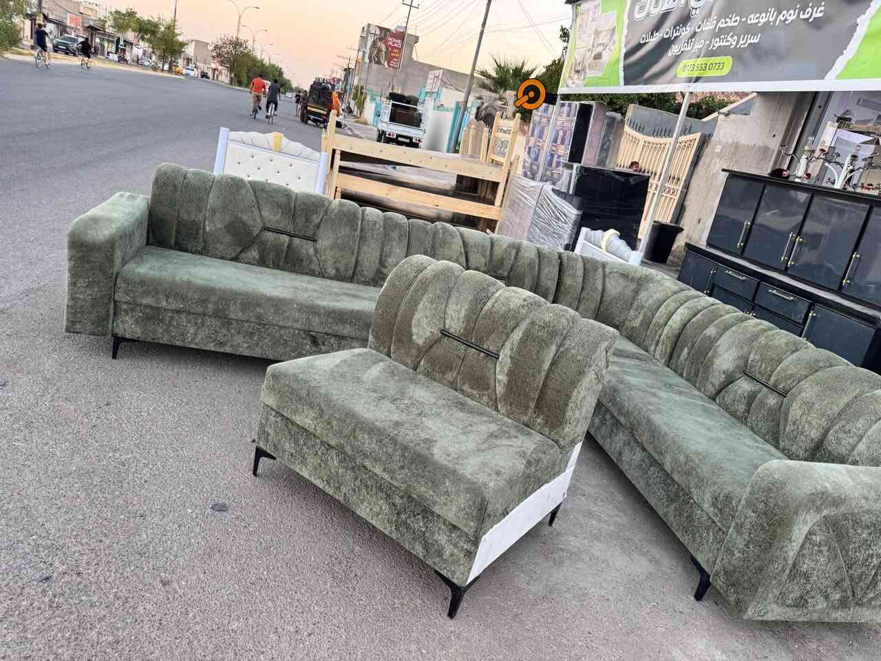 لحكو لحكو لحكو فقط اخير قطعتين باقي
ديوان ٧ متر شغل درجه اولى قومش خاولي بلوك اسود رجل حديد

نوعيه ممتازه مع ضمان
    سعر فقط 325 الف
عنوان سيدين حي النصر مقابيل مركز عروبه معرض حمدي اللاثاث 
رقم موبايل *********** كركوك, العراق
