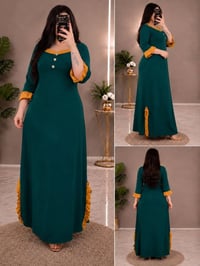 دشداشة نسائية • ماء الذهب الإيطالي • مقاسات XL-XXXL