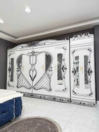 غرفة مرمري صاج • ٧ قطع • سرير ١٦٠×٢٠٠