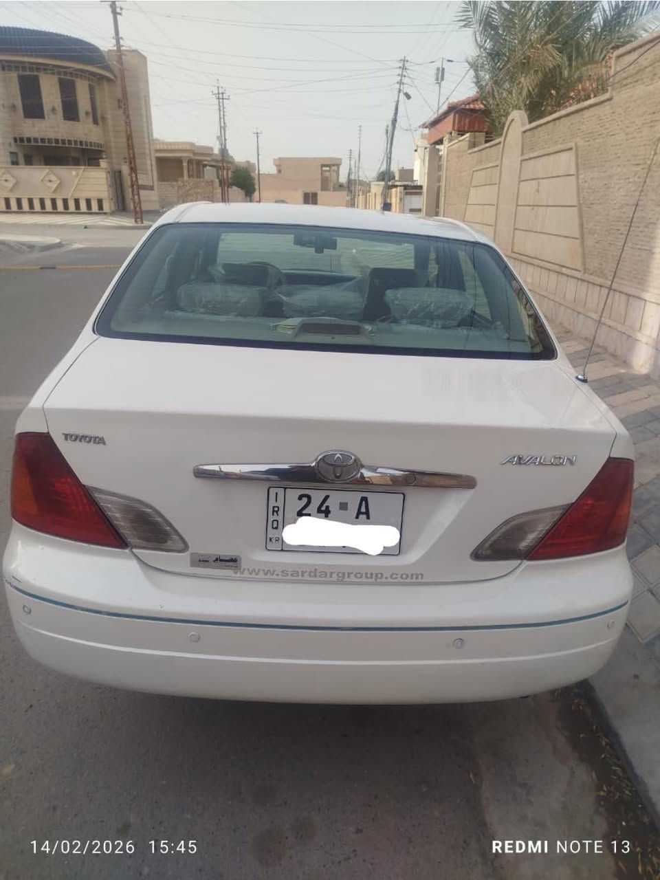 افلون 2001
خليجي سياره بلاديه 
مكفوله من الصبغ والتبديل 
فقط مكانين بارد 
كير مكينه كفالة
حداديه جديدة 
جاهزة من كلشي
السياره بسمي سنويه وهزه جديدة
مكان السيارة تكريت 
***********
***********
