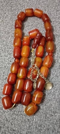 مسبحة عقيق • قديمة • ٣٣ حبة