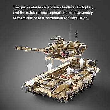 مجموعة بناء دبابة القتال الروسية T-90 من شركة CaDA (موديل C61003W).تتكون المجموعة من 1722 قطعة لبناء نموذج دقيق بمقياس 1:10.يتميز النموذج ببرج دوار، وبرميل مدفع قابل للتعديل يدوياً، وتفاصيل داخلية وخارجية دقيقة متوفرة لدينا للبيع
يوجد توصيل لجميع المحافظات 
واتساب ***********
