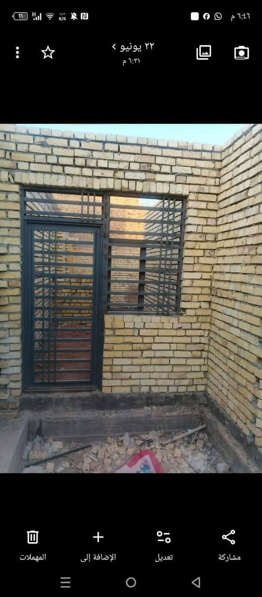 هيكل بشارع المطار القديم خلف جامع ام البنين 100 م طابو زراعي سند25 بناء طابوك جمهوري اساس كونكريت حداديه تسكام 2ملم ينباع هيكل او تكمله حسب الاتفاق للاستفسار *********** النجف, العراق

