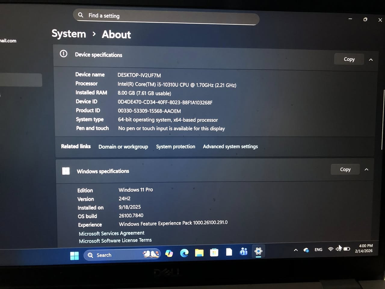 لابتوب Dell جيل عاشر كور I5 رام 8مساحه تخزين 256 لابتوب مخصص للدراسه والعمل وسعره 280 بدلا من 320


**إذا كنت صاحب هذا الإعلان وتريد حذفه لأي سبب، رجاءا أرسل رسالة إلى الدعم الفني**