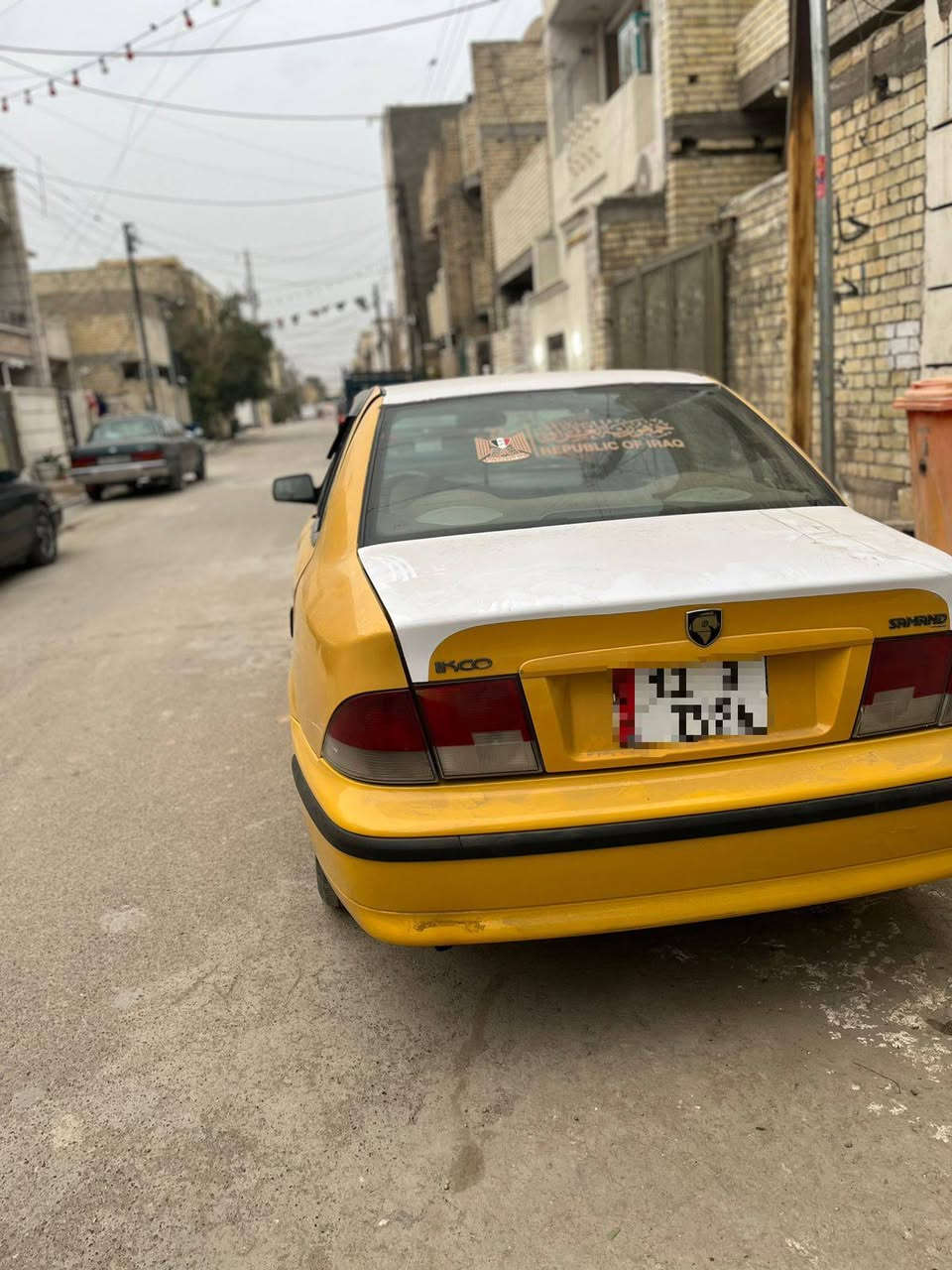 سلام عليكم سياره سمند موديل2011 تكسي السنويه ب اسمي تحويل ثاني يوم
مصفره هيئه غرامات ما عليه بس الشباج مال دعاميه الاماميه مكسور سياره  محوره كير و محرك كورلا بيكاتشو شرط فحص فيتر السعر 34 وبيها مجال شي بسيط مكاني بغداد 
الرقم ***********
