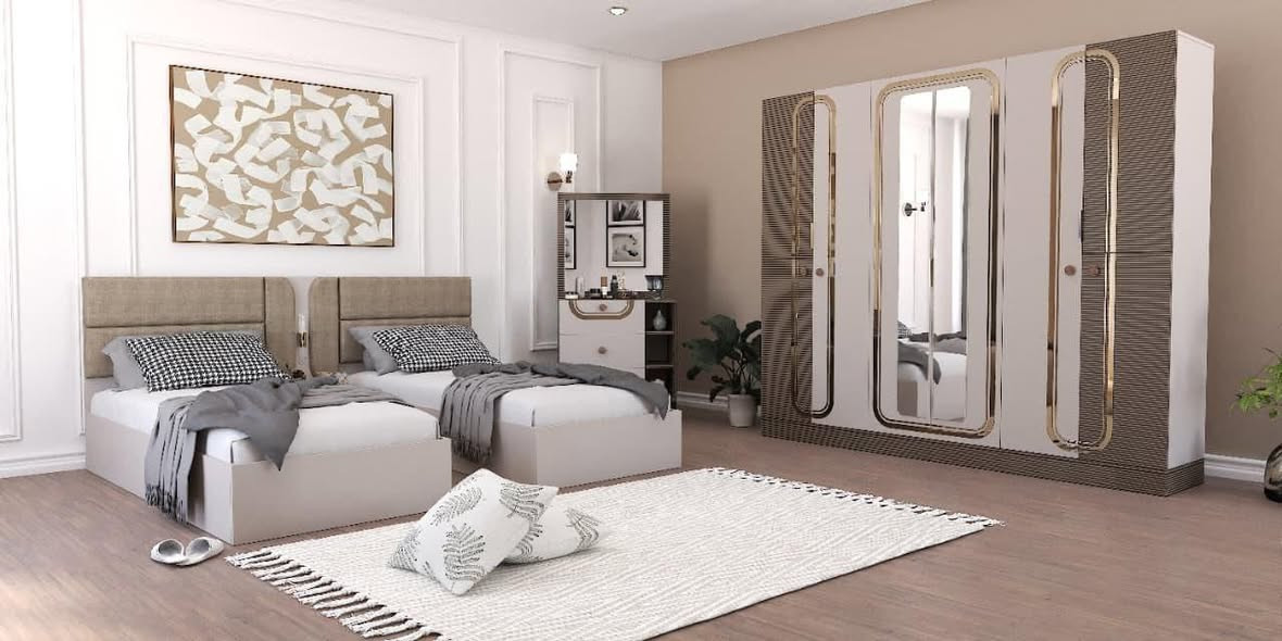 *5قطع*
*معمل اصلي دافنس*

*نفس الصور والفديو طبق الاصل*

*سرير مخزن* 

*اناره بالكومديات*

ملاحظة الشد مع التوصيل

الغرفه جديده 
اسعار مناسبه جدن

التواصل وتساب ***********
