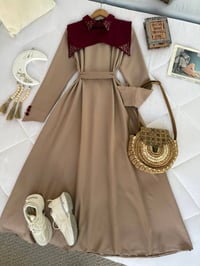 فستان دابل تركي • مقاسات ٣٨-٤٦ • الزبير البصرة