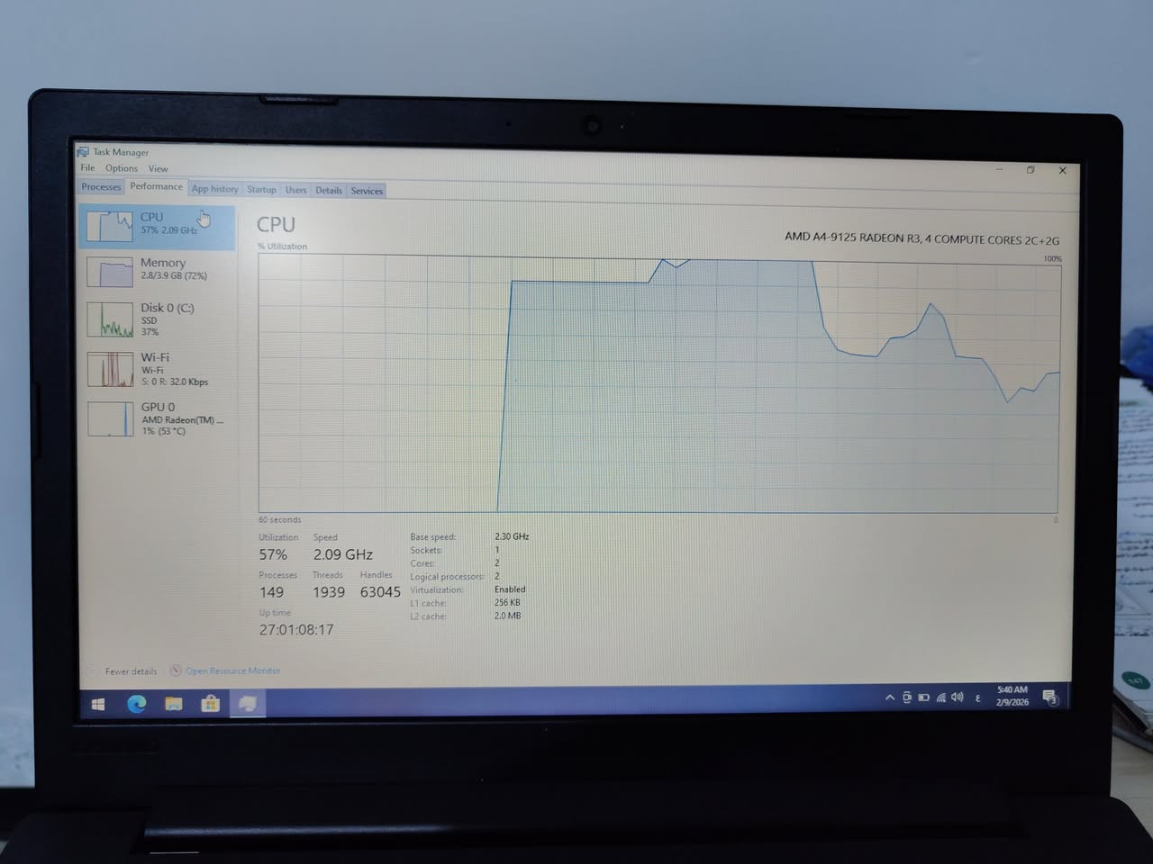 لابتوب Lenovo
معالج AMD A4-9125 RADEON R3, 
كارت شاشه متصل AMD  2G
هارد  ssd 128 
رام   4G DDR4 ‼️‼️
حجم شاشه 15.6 
جهاز أخو جديد نضافه شوفت العين وبواقع احلا من صور
سعره مال بيع و قفل وما بيه مجال 125
ملحقاته جنطه وشاحنه و ماوس 
مكاني بغداد 
موجود توصيل  
فقط اتصال اوتساب مازنجر ما متواجد 
رقم ***********

