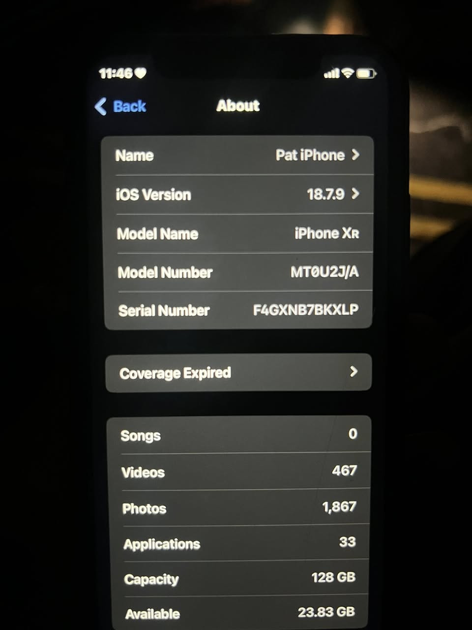 سلام عليكم ايفون XR ذاكره 128بطاريه 80🔋جهاز نظيف مامفتوح ولا مبدل بي شي مكاني بغداد بوب لشام سعر 175بي مجال رقم ***********وتساب فقط
