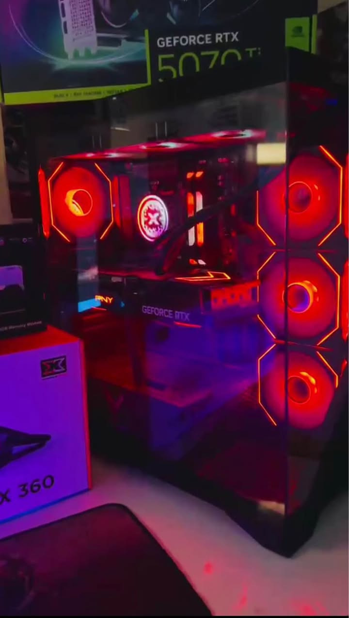 CPU: Ryzen 7 7700

GPU: PNY RTX 5070
Ti 16GB OC Triple Fan

Motherboard: B650M
 AORUS ELITE

RAM: 32GB DDR5 6000MHz RGB

SSD: TEAM M.2
 NVMe PCIe Gen4x4 1TB

Cooling: COOLING FENIX 360

PSU: 850W

Case: Black Case ARGB + RGB Fans

سڵاوی خواتان لێبێ 
کەیسێکی زۆر بەهێز و هەرزان بۆکاری گەیمینگ و دیزاین 
زەمانی ٣ مانگ 
وەک نوێ وایە 
نرخی ٣ ملیۆن و ٢٥٠ 
2100$
گەیاندن بۆ هەموو شوێنێک هەیە 
***********
*********** أربيل, العراق
