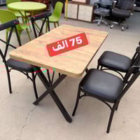 ميز و٤ كراسي • كراسي حديد • طقم سفرة