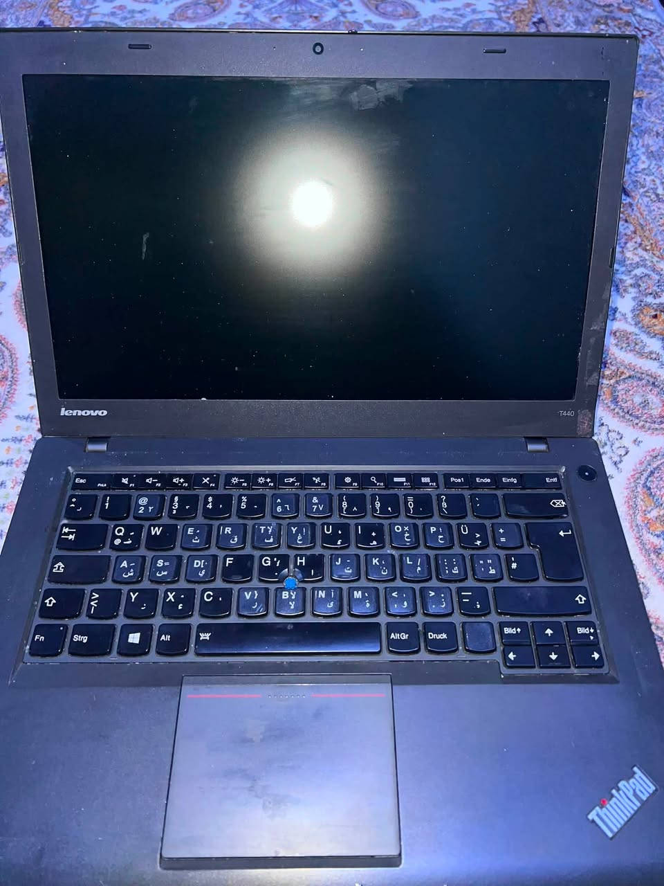 Lenovo
ThinkPad T440 :الموديل
المعالج: اIntel Core i7-4600 (الجيل الرابع)
ماركة المعالج: Intel
سرعة المعالج: 2.10GHZ (تصل إلى 3.30GHZ مع
(Turbo Boost
8GB DDR3 :الرام
SSD 240GB :التخزين
Intel HD Graphics 4400 :كرت الشاشة
حجم الشاشة: 14 إنش
دقة الشاشة: (HD (1366x768
Windows 10 Pro 64-bit :نظام التشغيل
Wi-Fi Bluetooth :الاتصالات
المنافذ: USB 3.O، VGA، Mini Displayport، LAN، قارئ
SD Card
الكاميرا: مدمجة
الميكروفون: مدمج
ملاحظة: يوجد خط أفقي رفيع في الشاشة


**إذا كنت صاحب هذا الإعلان وتريد حذفه لأي سبب، رجاءا أرسل رسالة إلى الدعم الفني**