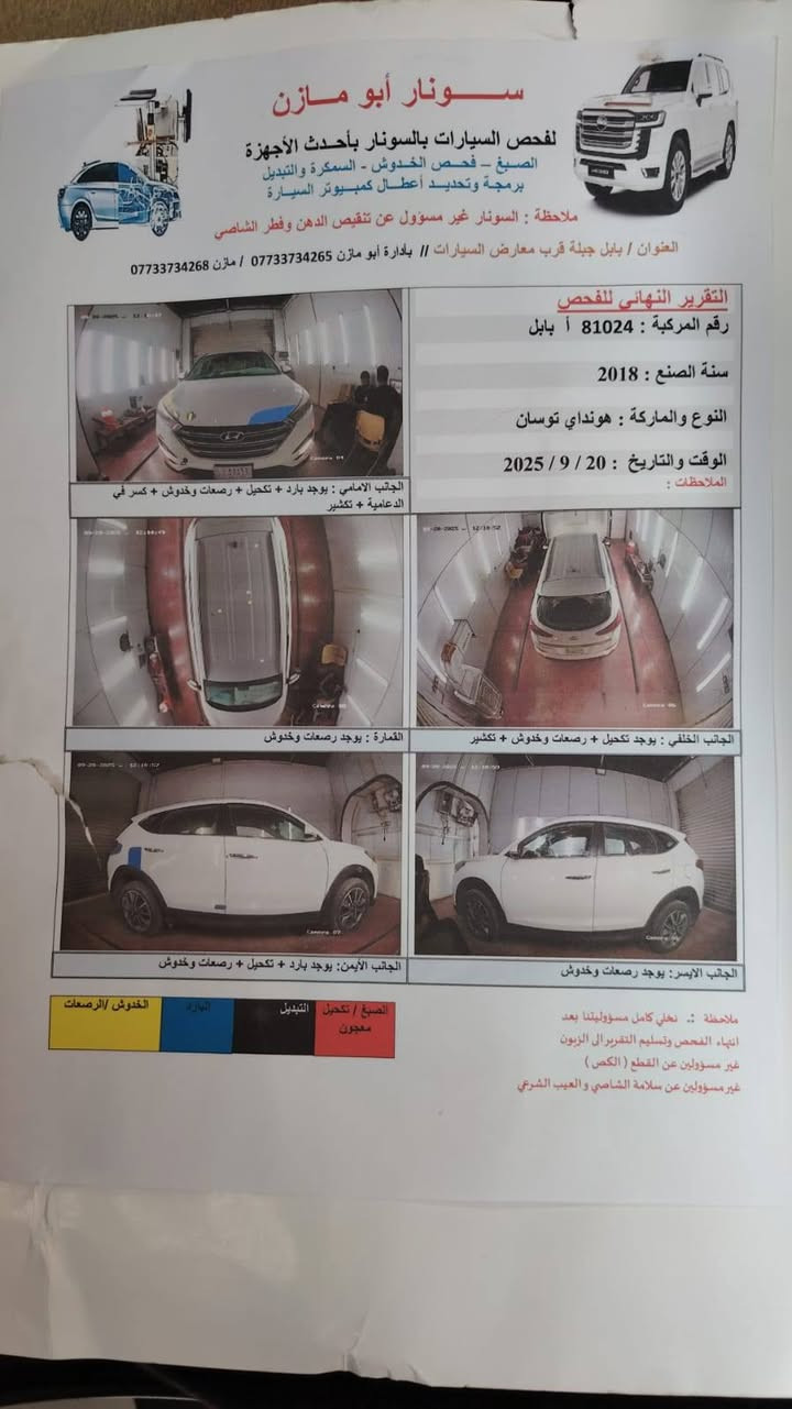 سلام عليكم توسان موديل ١٨ خليجي رقم بابل مكانه بابل جبله التواصل على هذا الرقم ***********
